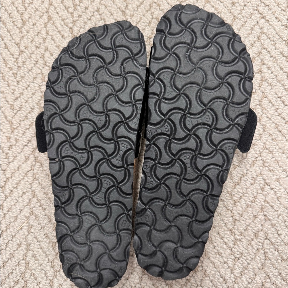 Birkenstock Black Sandals with Gold Buckle - Picture 6 of 6